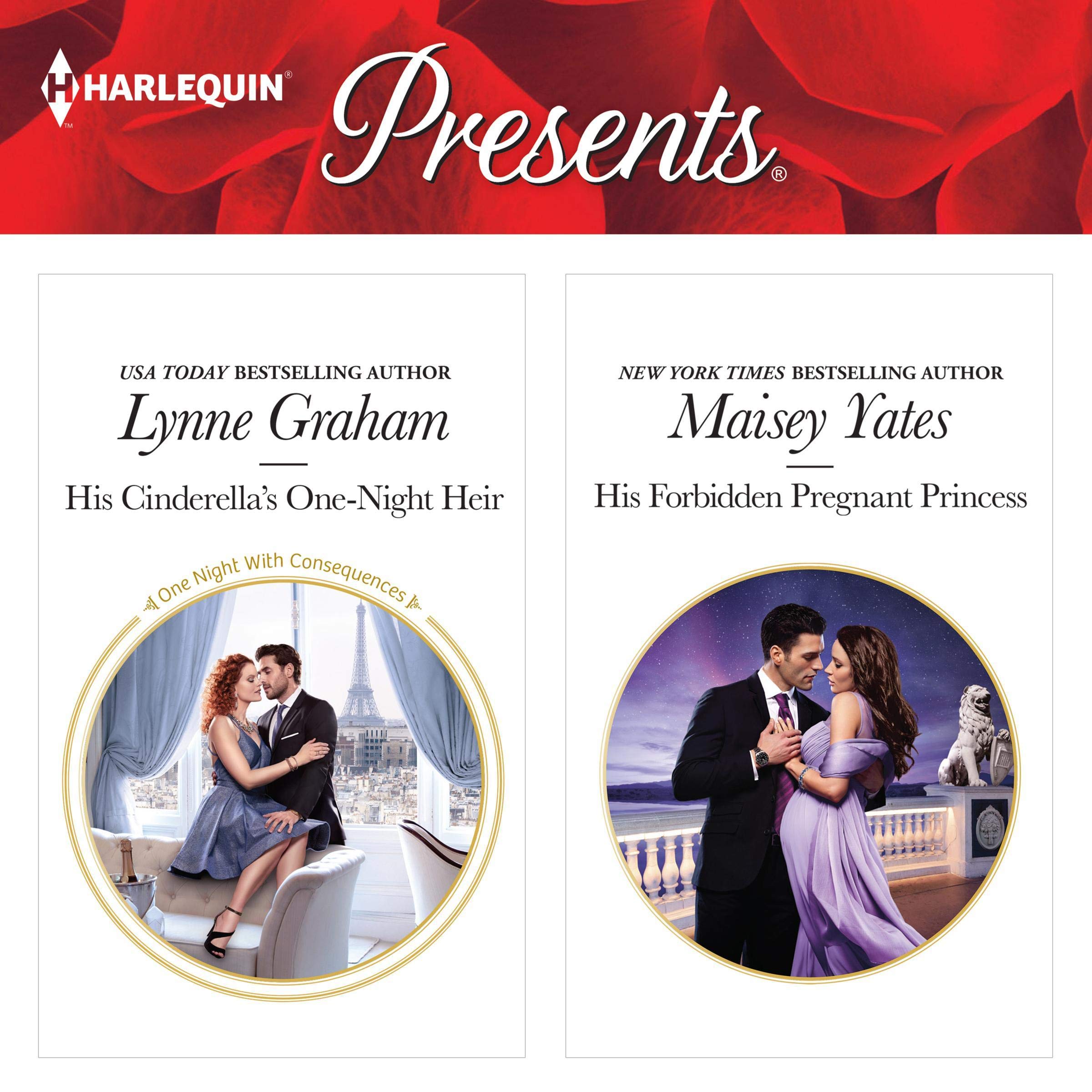 Cover art for His Cinderella's One-Night Heir & His Forbidden Pregnant Princess