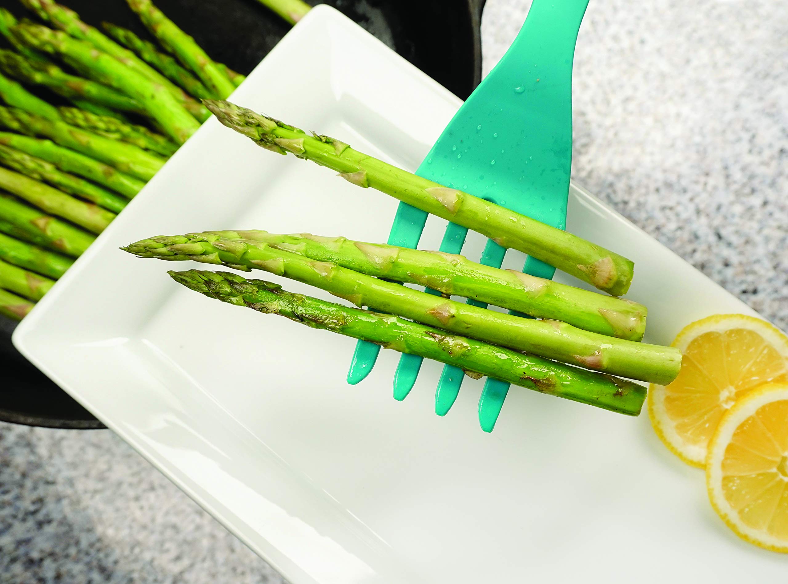 RSVP International Silicone Flexible Fork, Turquoise, 11" | Mixes Ingredients, Mashes Food, Whisks Eggs, & More | Dishwasher Safe & Heat Resistant | Baking, Serving, Mixing Made Easy — Amazon image 2