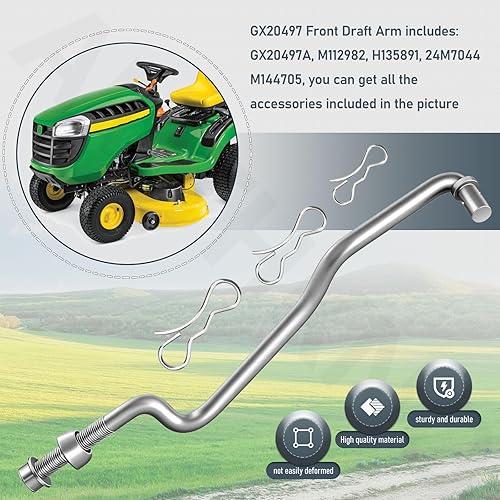 Miniatura 7 de GX20497 Kit de brazo delantero compatible con John Deere GX20497A M112982 H135891 24M7044, para brazo de elevación de plataforma de cortacésped 102
