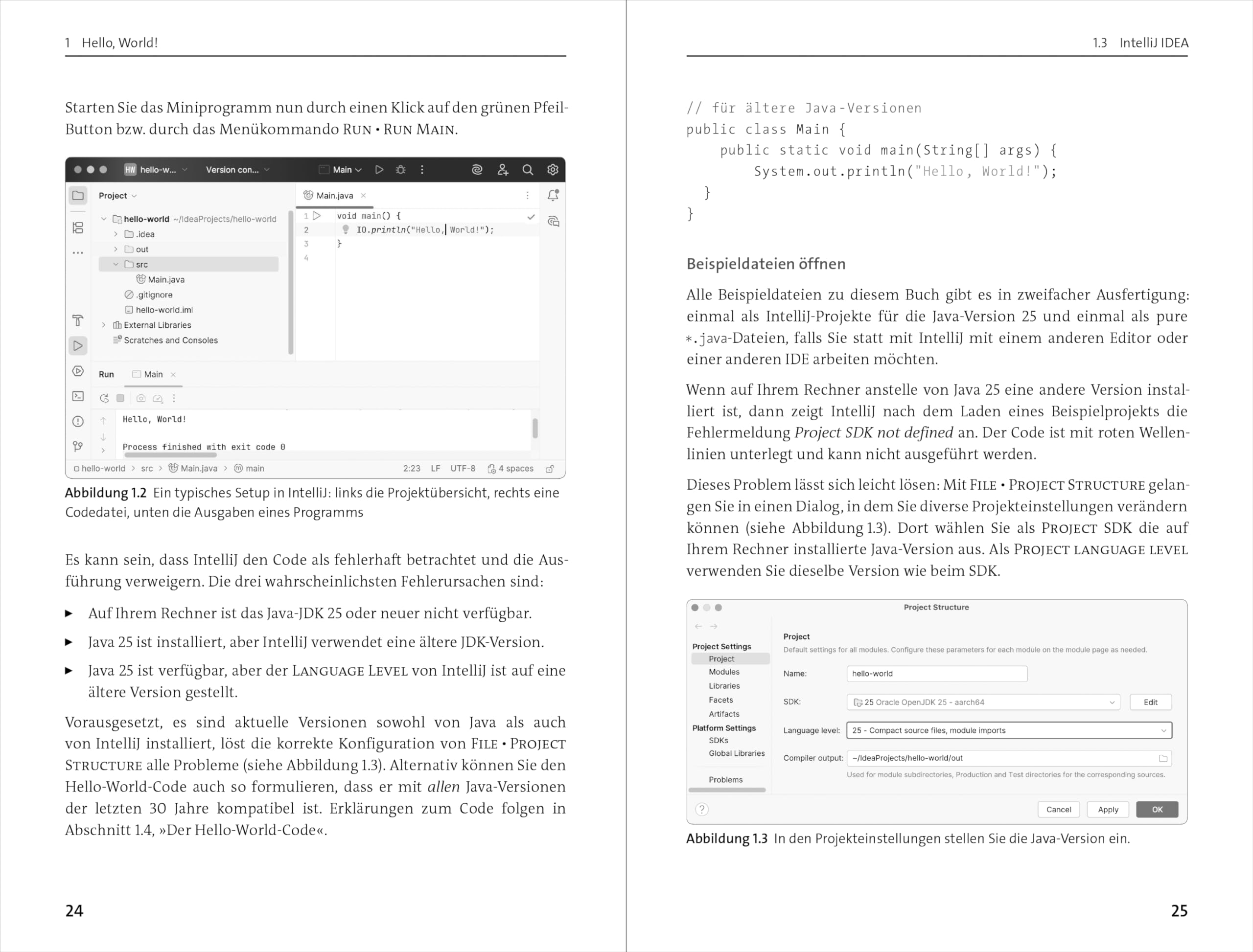 Java: Der Grundkurs im Taschenbuchformat. Mit Aufgaben und Lösungen. Aktuell zu Java 25 LTS