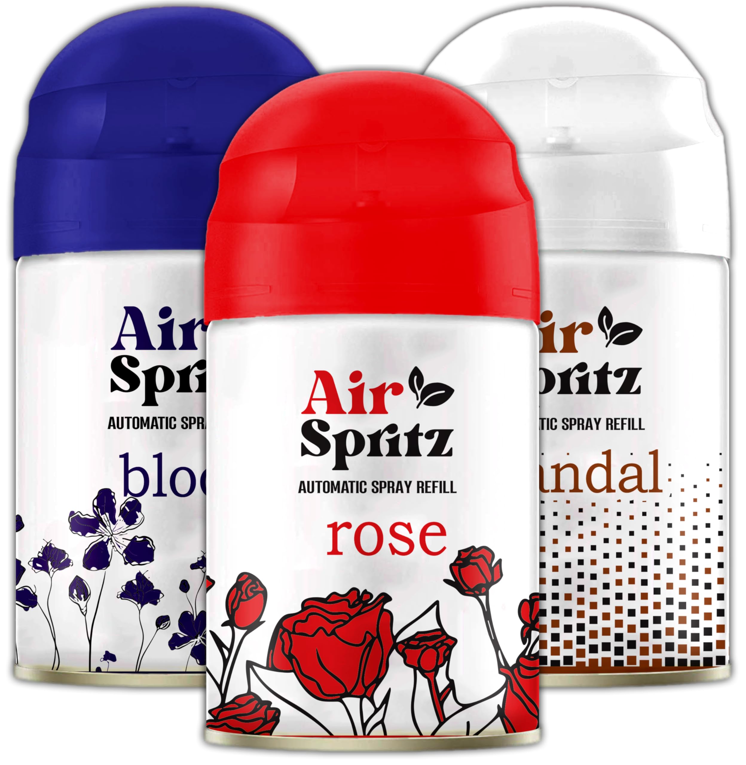 - 225ml Freshmatic Automatic Air Freshener Refill (Rose | Divine Sandal | Lavender - Pack of 3) | Automatic Room Freshener, Bathroom Freshener and Room Spray