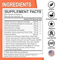 Vista 5 de Candida Cleanse Detox para mujeres y hombres – Pastillas de suplemento de apoyo de desintoxicación Candi, tintura de gotas líquidas, suplementos