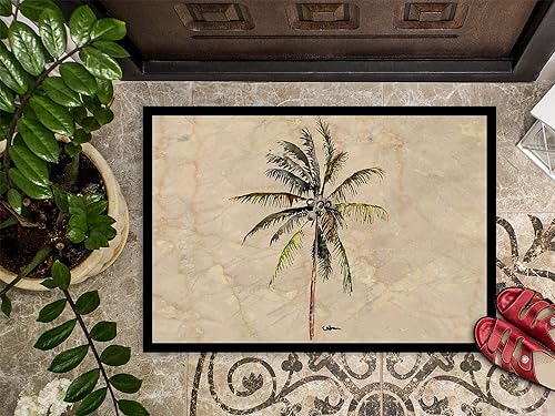 Miniatura 3 de Caroline's Treasures 8482MAT - Felpudo de palmera de 18 x 27 pulgadas, para interiores y exteriores, para entrada, antideslizante, lavable, pelo