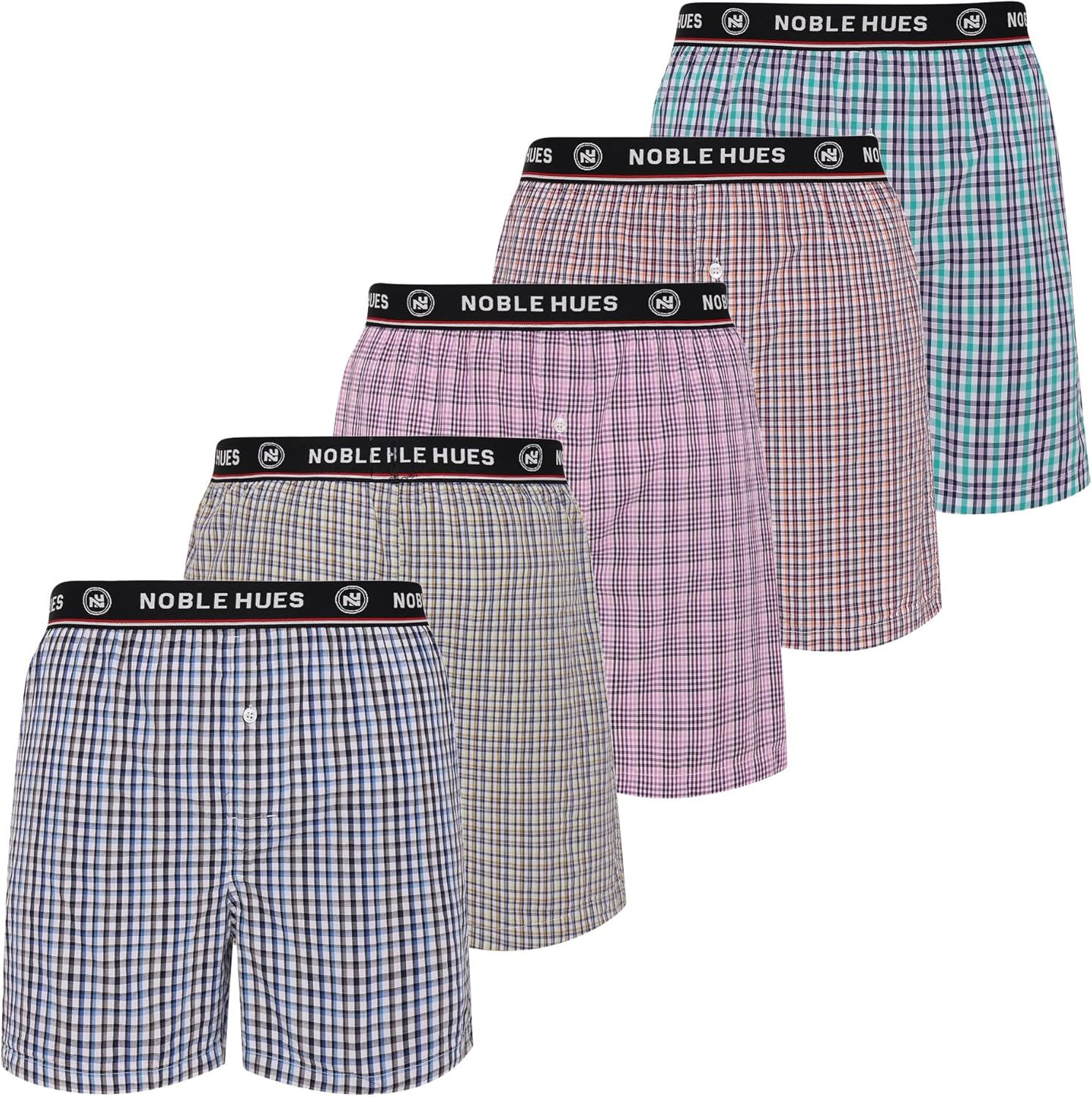 Mens Underwear Cotton Boxers Pack - Mens Boxers with Everyday Comfort, Cool & Breathable Boxers for Men