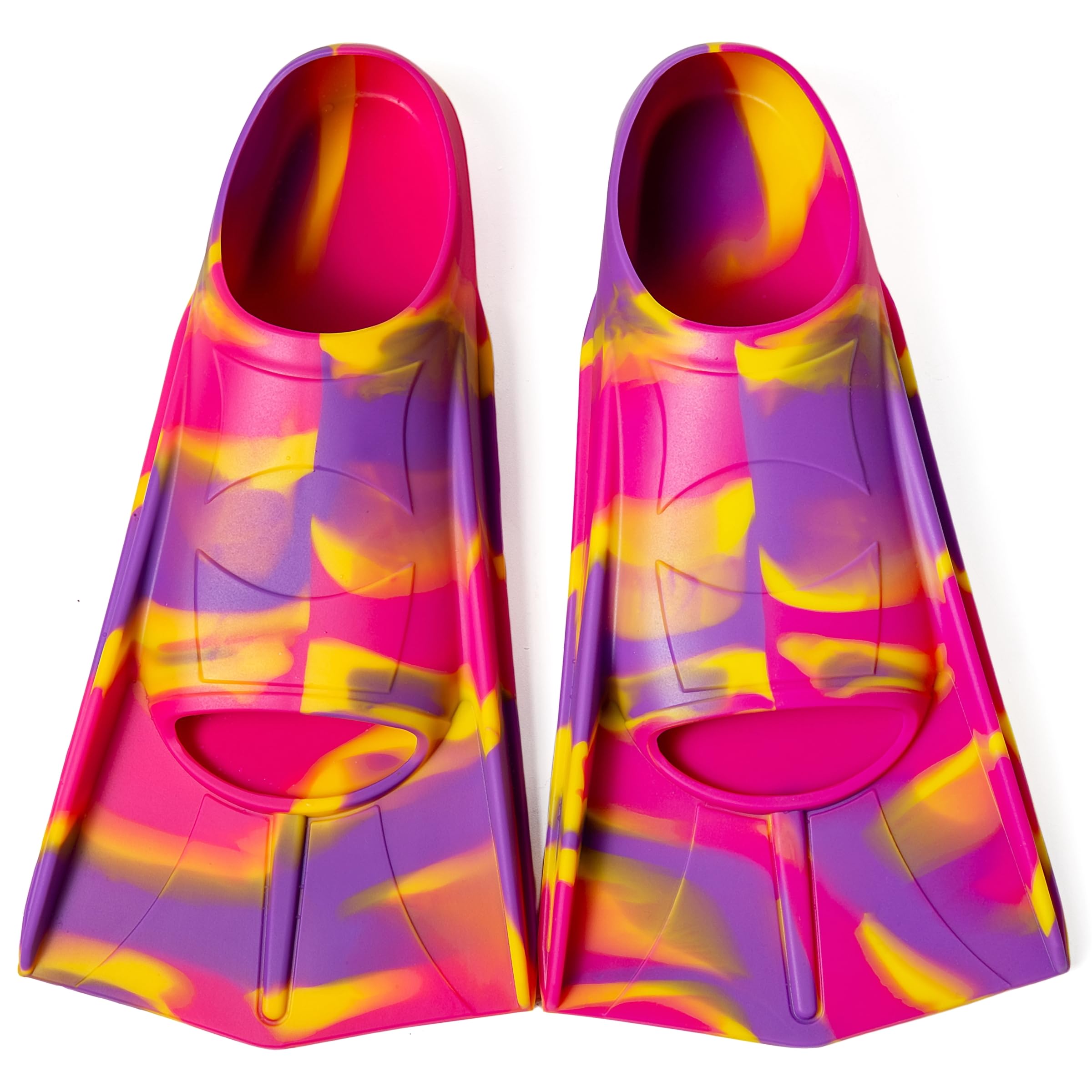 Fanwill Kids Swim Fins,Short Comfortable Flippers for Lap Swimming and Training for Child,Girls,Boys Beginners XS