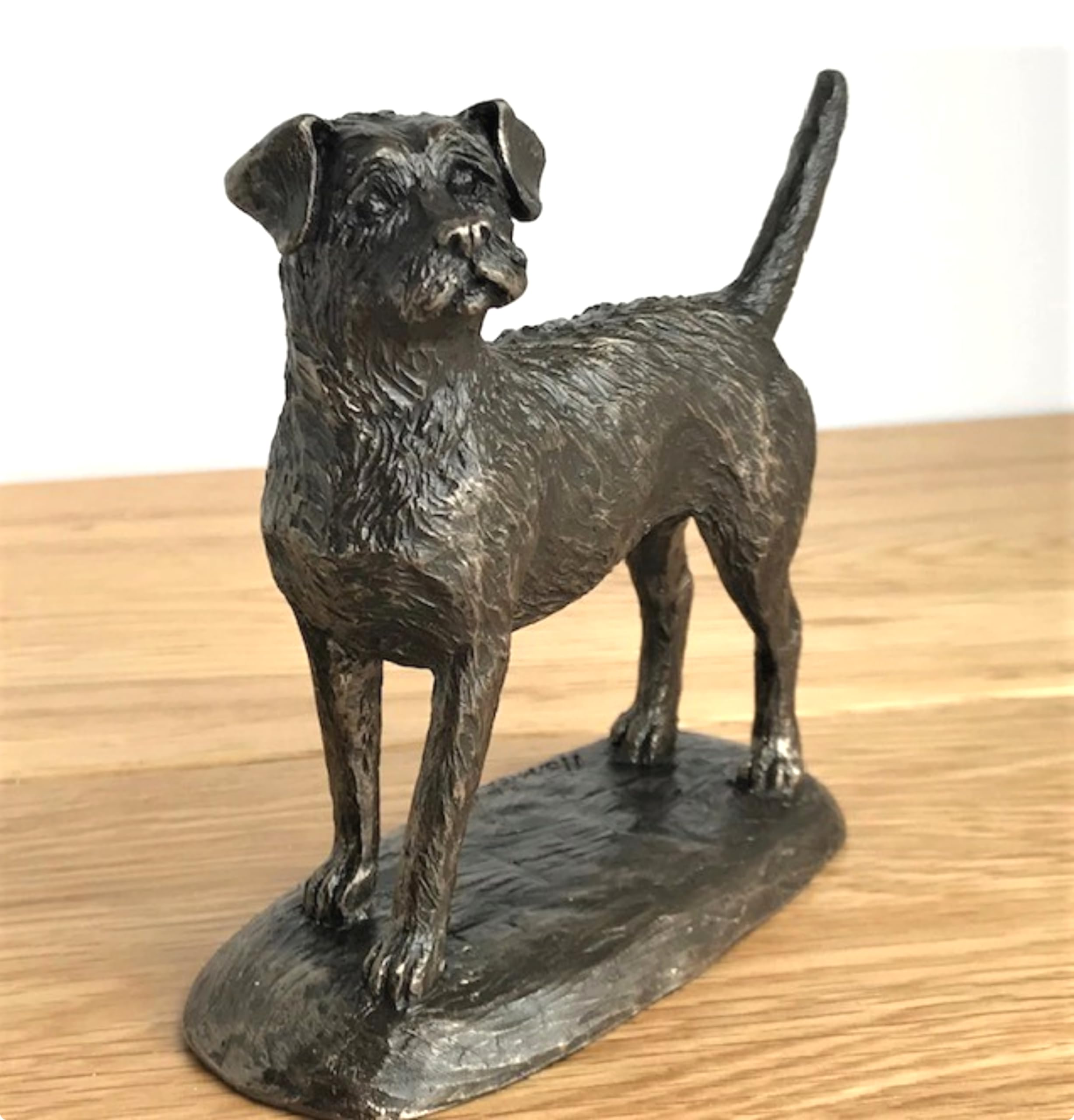 Animal Crackers Bronze Border Terrier Figurine By Harriet Glen In Cold Cast Quality Dog Lover Ornament Gift Or Collectable