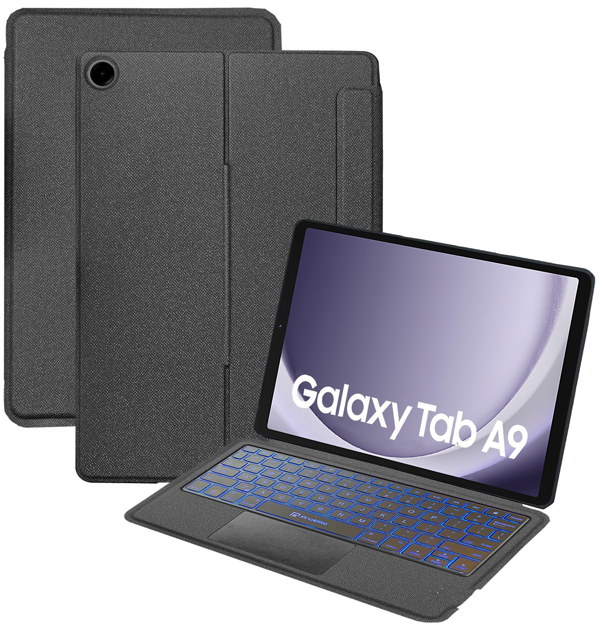 ProElite Wireless Bluetooth TouchPad Keyboard Case for Samsung Galaxy Tab A9 8.7 inch, Wireless Bluetooth TouchPad Keyboard Built-in 7-Colors Backlit, Black (B0D4Z5LZ55) Amazon Price History, Amazon Price Tracker
