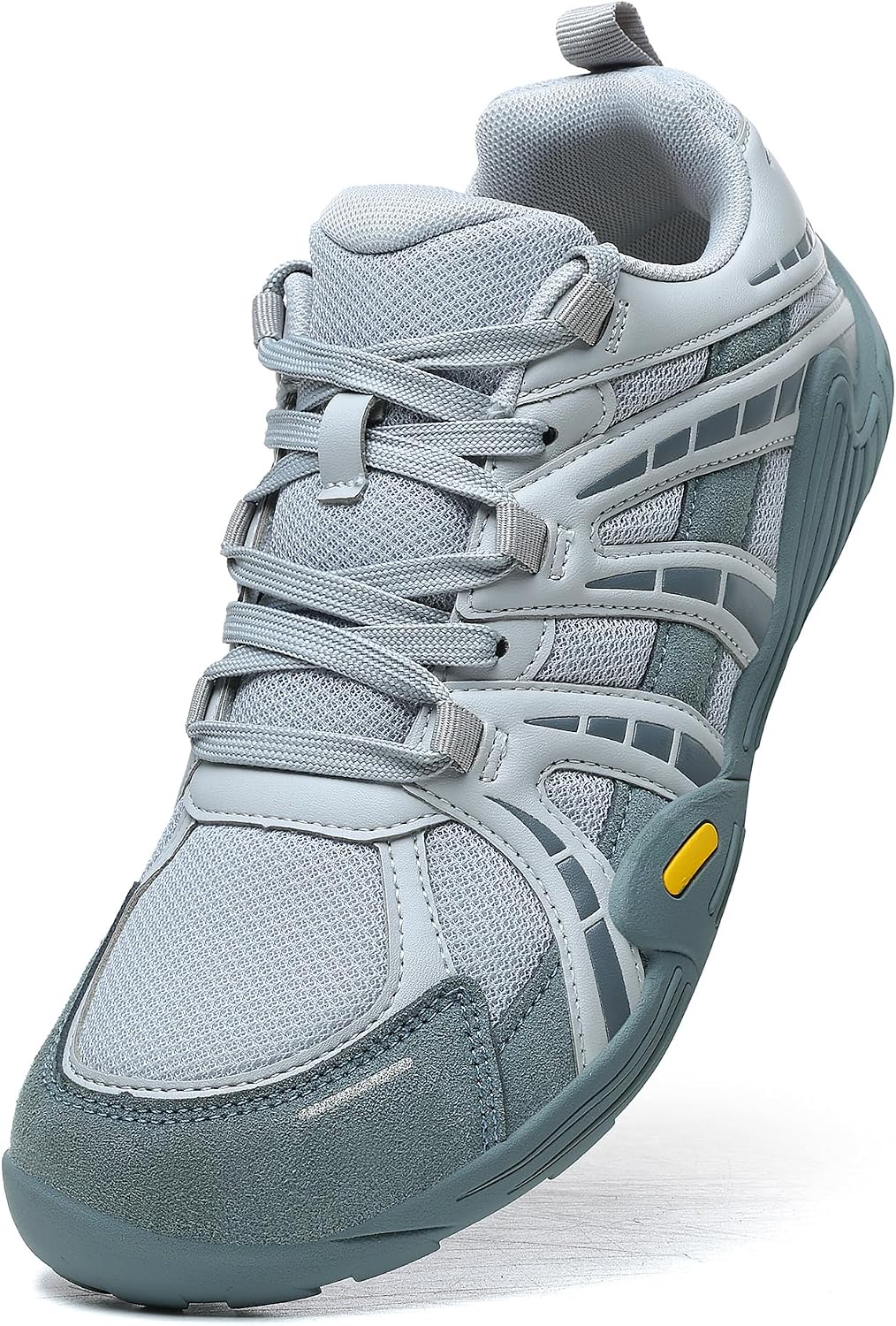 Meik Mangni Mens Barefoot Shoes Wide Width Comfortable Sneaker Zero Drop Sole Breathable Mesh Walking Shoes Non-Slip Outdoor Trail Running Shoes