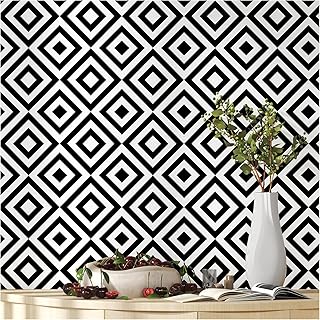 Modern Black and White Peel and Stick Wallpaper 17.3