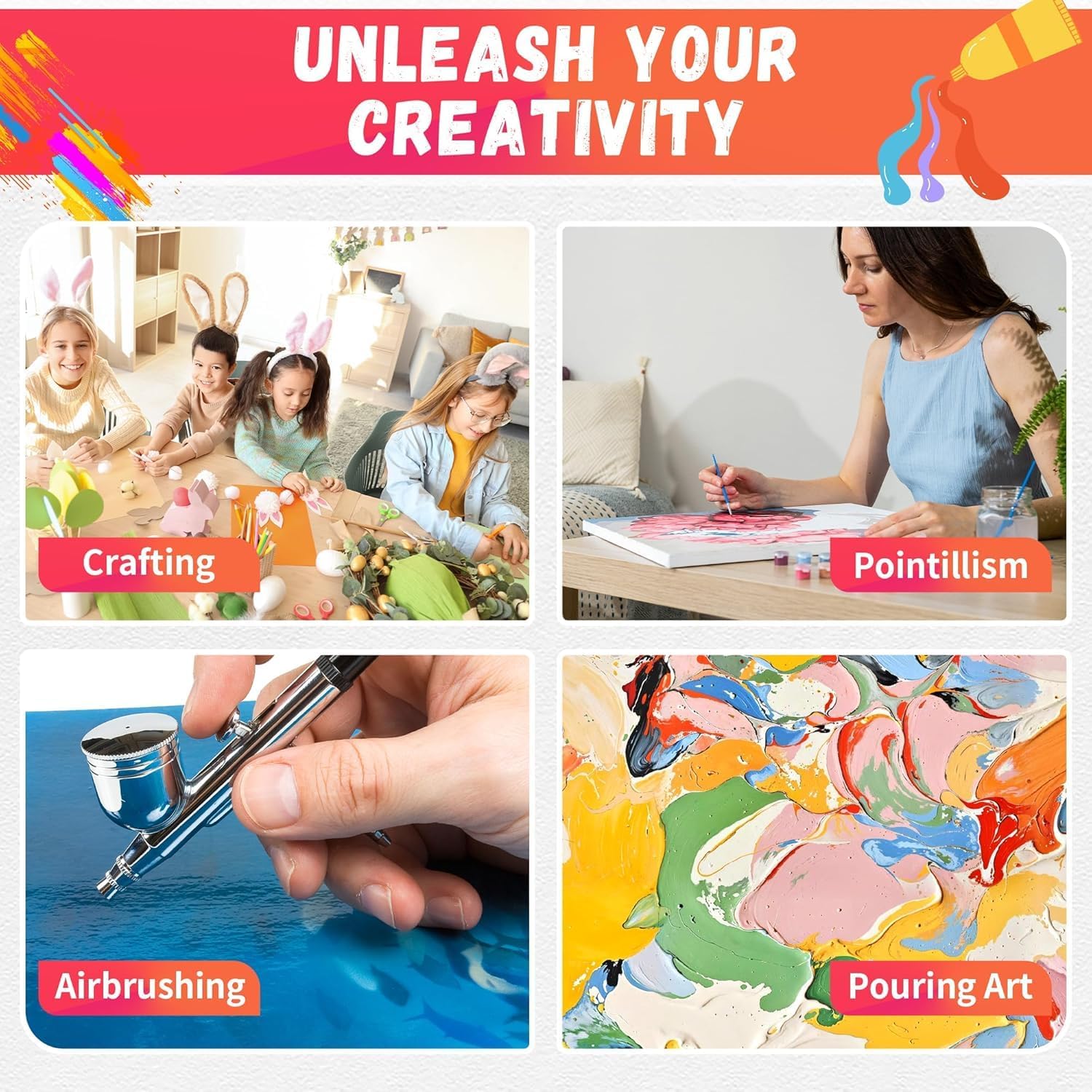 FIXSMITH Stretched Canvas for Painting- 8x10 Inch,Bulk Pack of 8,Primed,100% Cotton,5/8 Inch Profile of Super Value Pack for Acrylics,Oils & Other Painting Media - Image 4