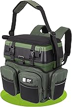 Zite Fishing [Multi Angelkoffer-Rucksack & Sitz-Kiepe in 1] Angeltasche inklusive 4x Tackle-Angelbox für Angelzubehör im Deckel, Angeltasche mit Boxen Angel Tasche Angeltaschen Angelrucksack mit Boxen