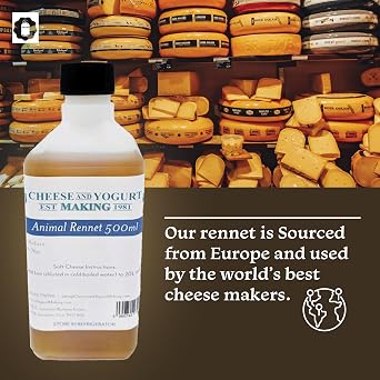 Liquid Animal Rennet - 500ml – Natural Animal Rennet for Cheesemaking | GM-Free | Traditional European Cheese Making Ingredient with Dropper – All Cheese Types