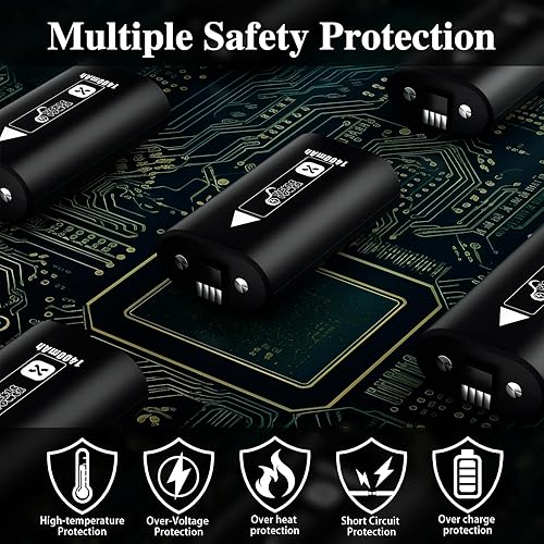 Miniatura 5 de Paquete de baterías recargables de litio para Xbox Series XS y Xbox One, paquete de 2 baterías de 1400 mAh Xbox para Xbox Series XXbox Series SXbox