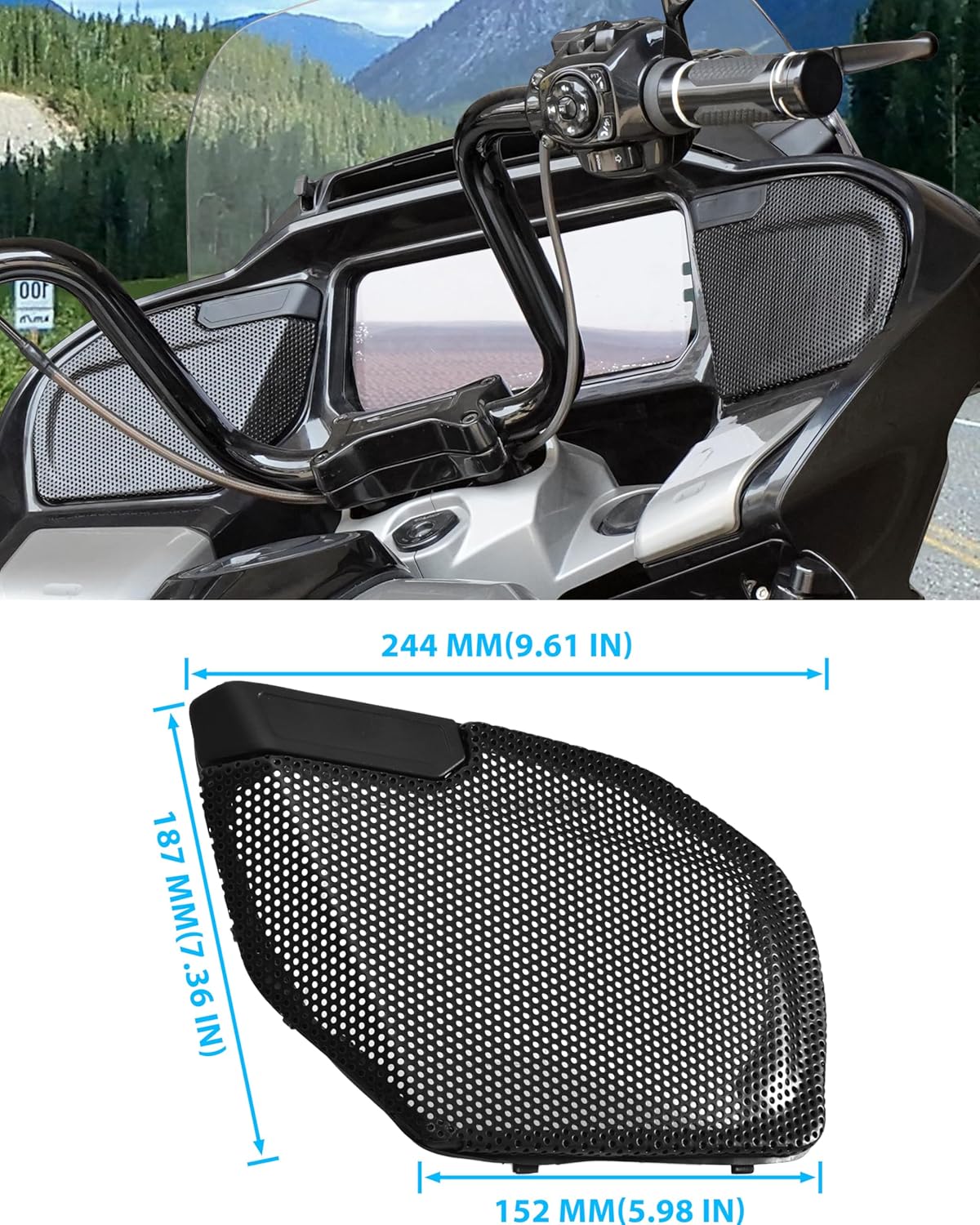 Front Fairing Speaker Grille Mesh Covers for Harley CVO Road Glide FLTRXSE 2023-2026 FLTRX FLTRXSTSE 2024-2026 FLTRT FLTRXL 26-Later Accessories