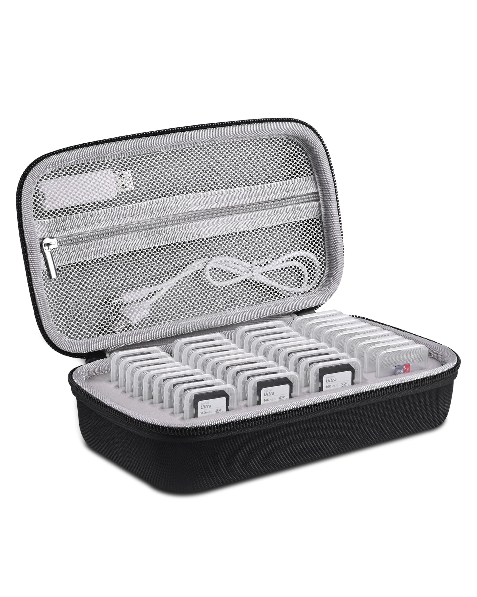 Stukcaze Memory Card Case - Water-Resistant & Anti-Shock 36 Slot Holder, 27 Micro SD & 9 SD/SDHC/SDXC Cards Organizer for Camera