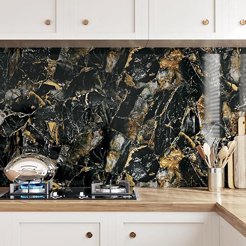 Miniatura 4 de Papel de contacto de mármol para encimeras de cocina, papel de contacto de mármol para armarios, paredes, encimeras, papel tapiz autoadhesivo