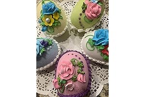 Sugar Eggs with Scene Inside for Holiday Décor (White)