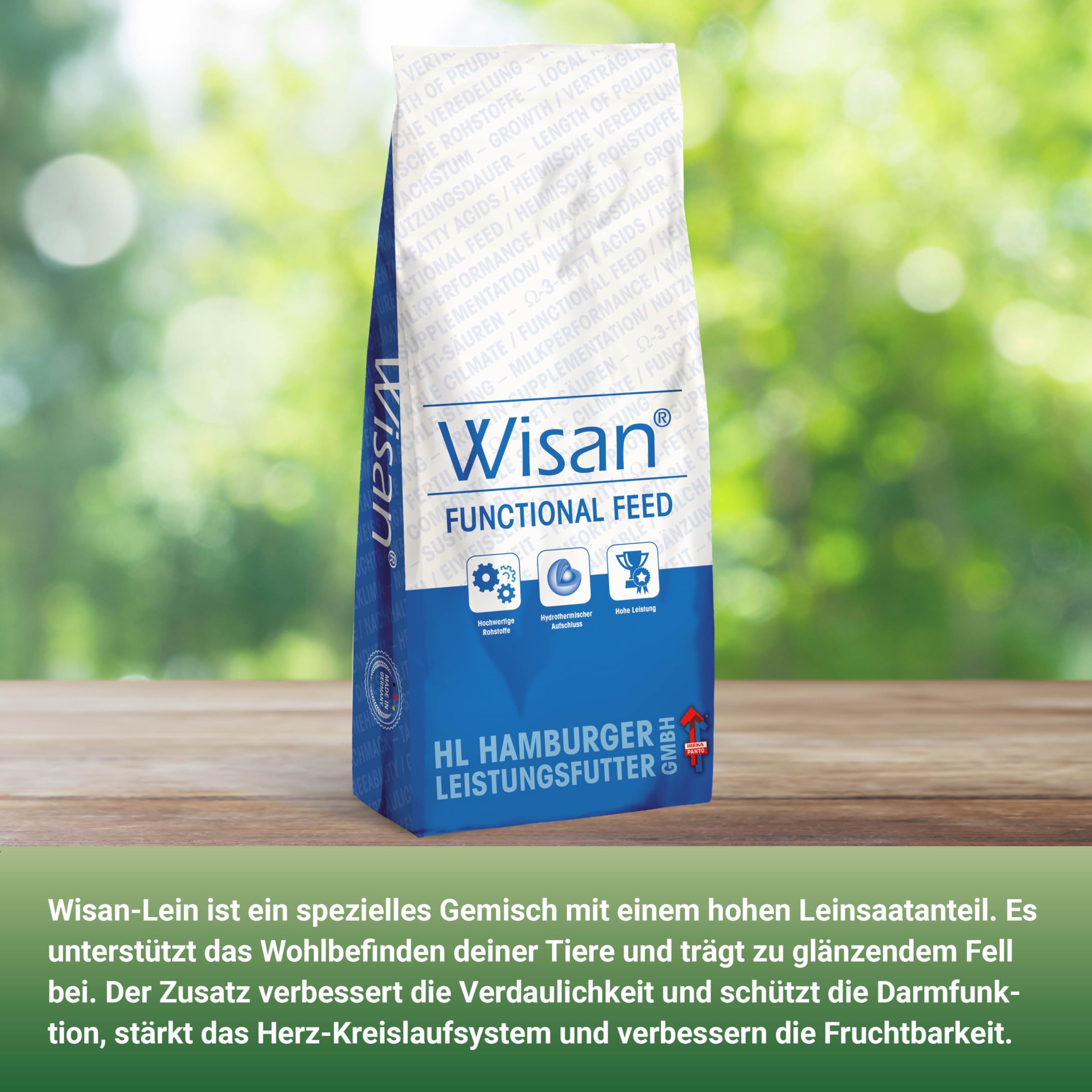 PANTO Pferdefutter Wisan-Lein 25 kg – Kraftfutter mit Omega-3 & Leinsaat | Verdauungsförderndes Kraftfutter mit Omega-3-Fettsäuren & Leinsaat – funktionales Futter für die Muskulatur