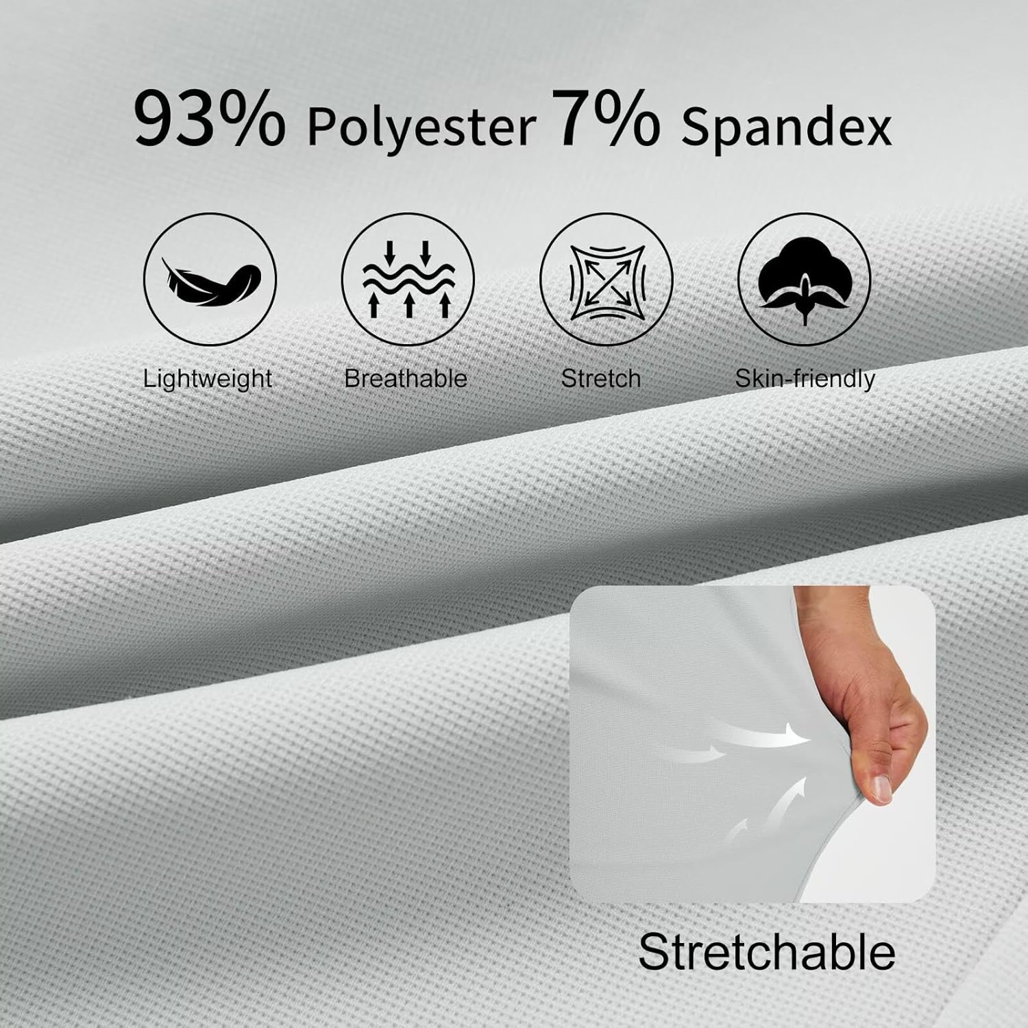 M MAELREG Golf Pants Men Classic Fit 30"/32"/34" Lightweight 5 Pockets Casual Trousers Moisture Wicking Mens Dress Pants - Image 5