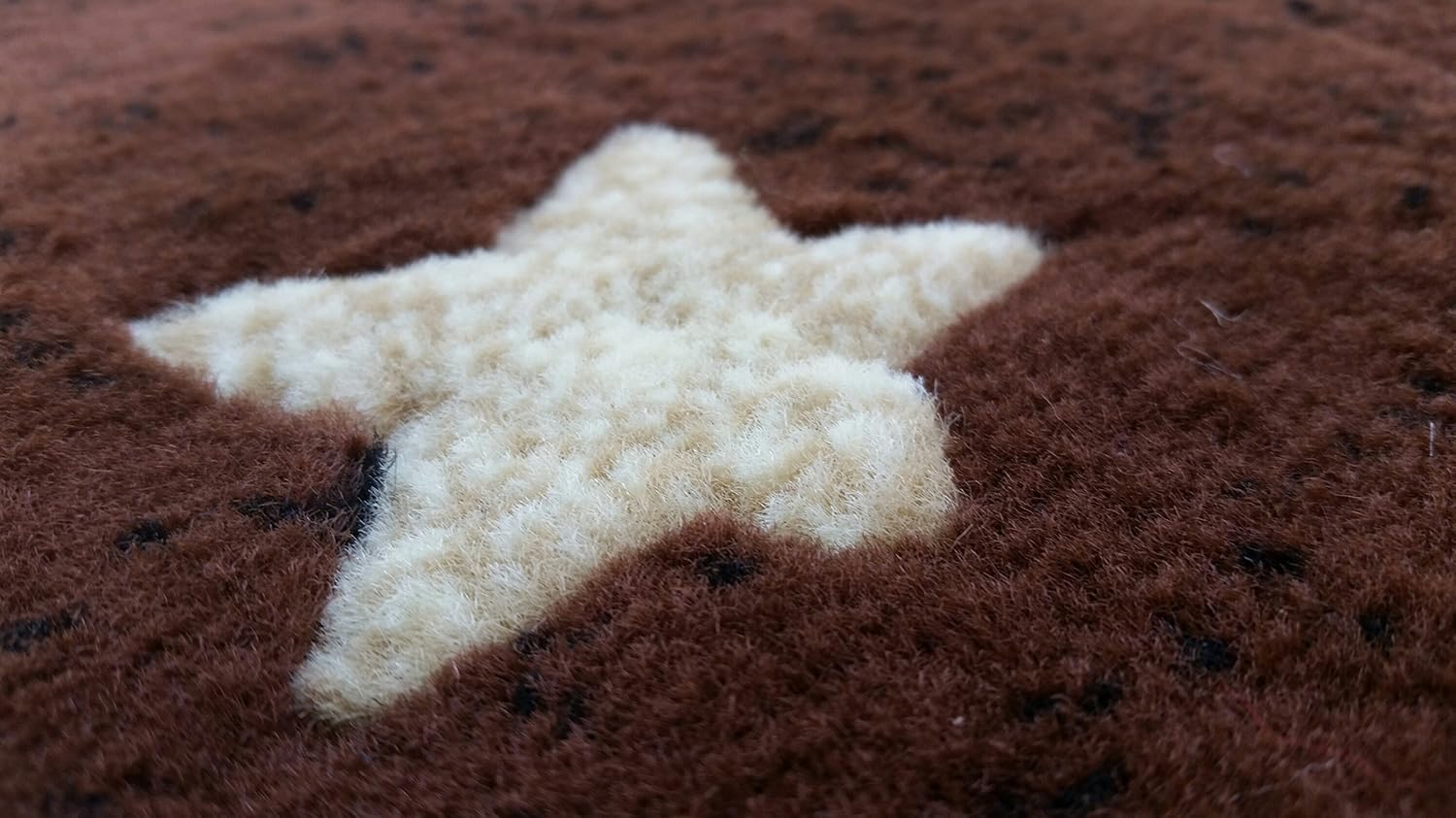 Americana Texas Star Round Area Rug Dark Brown Design #5457 (5 feet 3 inches X5 feet 3 inches Round)