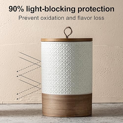 Miniatura 5 de Tarro pequeño de cerámica con tapa, contenedor de café, tarros de almacenamiento de alimentos para especias azúcar caramelo matcha, mini tarros de