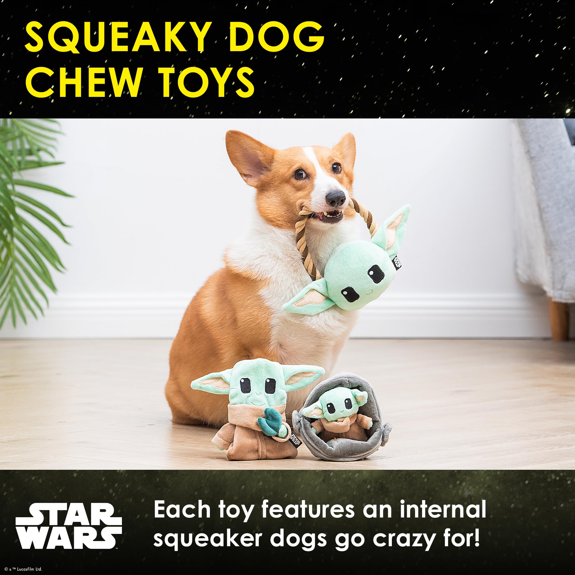 baby yoda squeaky dog toy Dog Toy Squeaker Plush