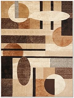 Home Dynamix Tribeca Jasmine Modern Area Rug, Abstract Brown/Beige 5'2
