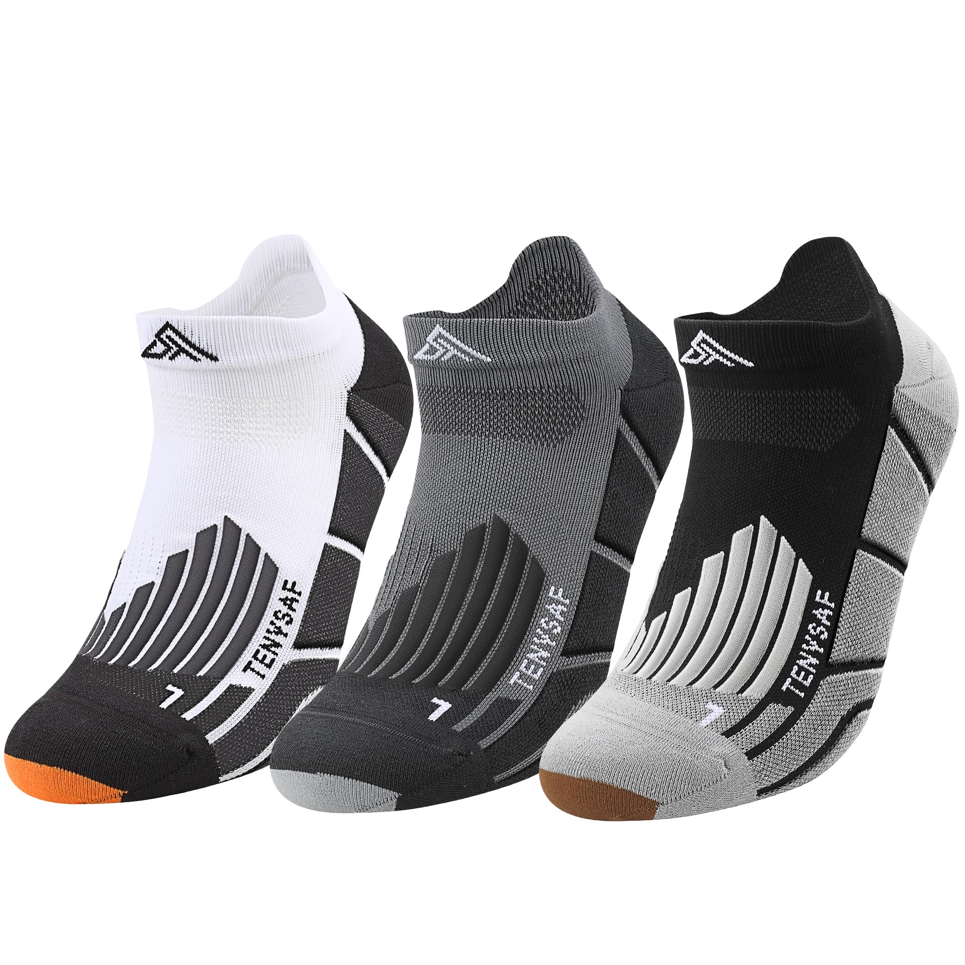 Lounwee Kompressions Laufsocken für Herren Damen: Sport Kurze Socken Anti Blase Sportsocken for Läufer Wandern Fahrrad Trekking 3 Paar