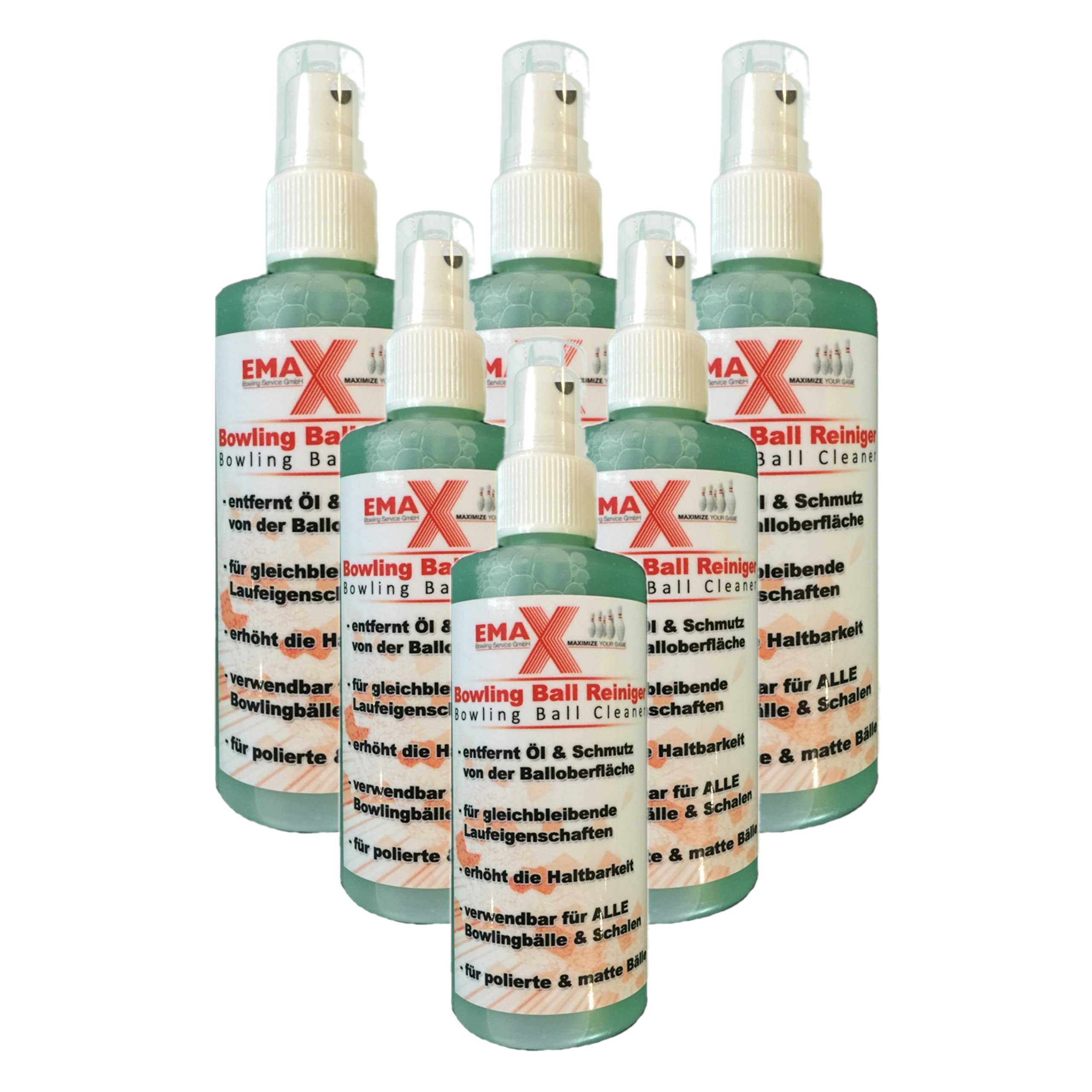 Limpiador de bolas de bolos | EMAX – Limpiador de bolas, 100 ml, limpieza rápida de bolas de bolos, fácil aplicación, spray + sets