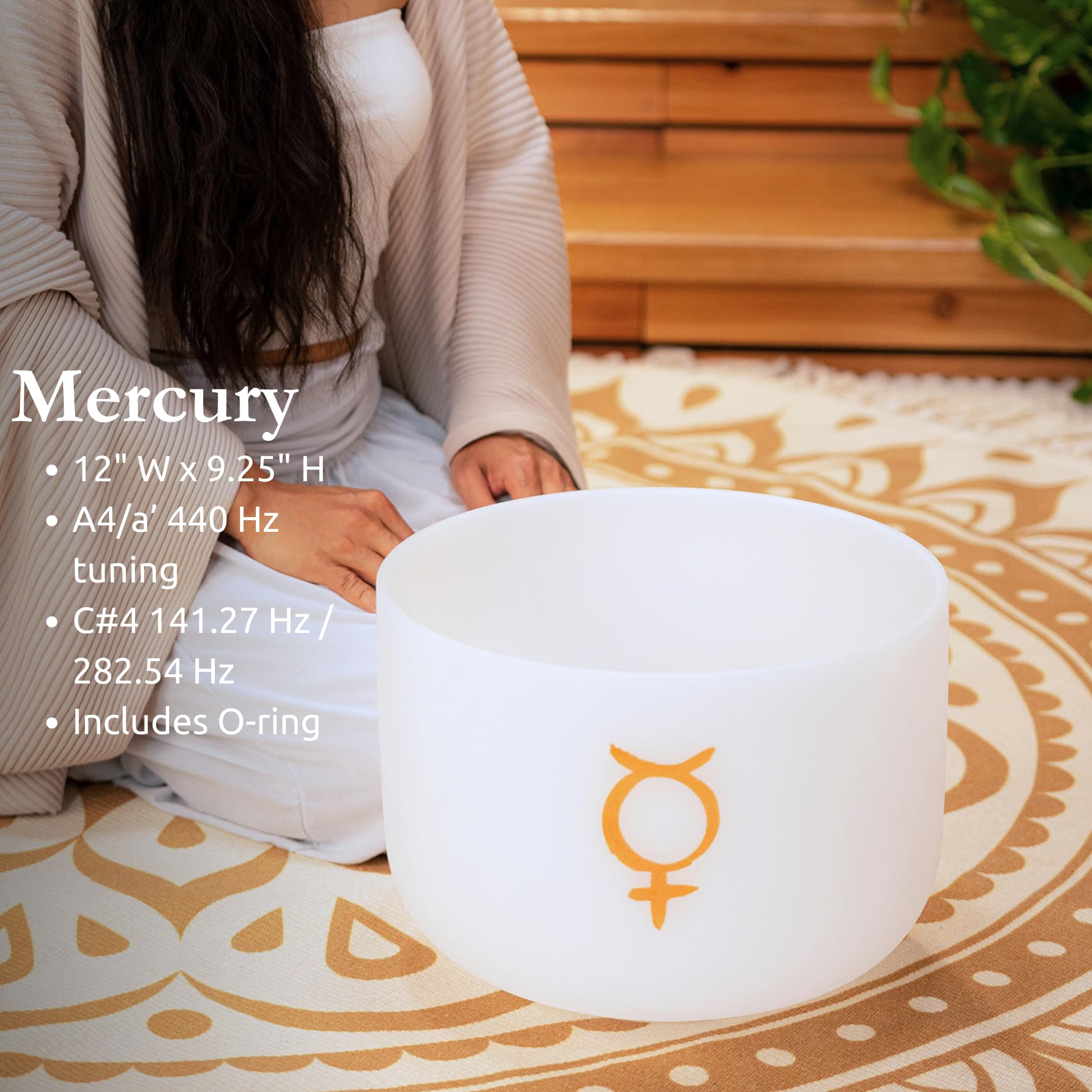 Meinl Sonic Energy - Cuenco tibetano de cristal de 30,5 cm, nota C #4, cuarzo planetario de alta pureza, para meditación, ASMR, terapia de sonido, yoga
