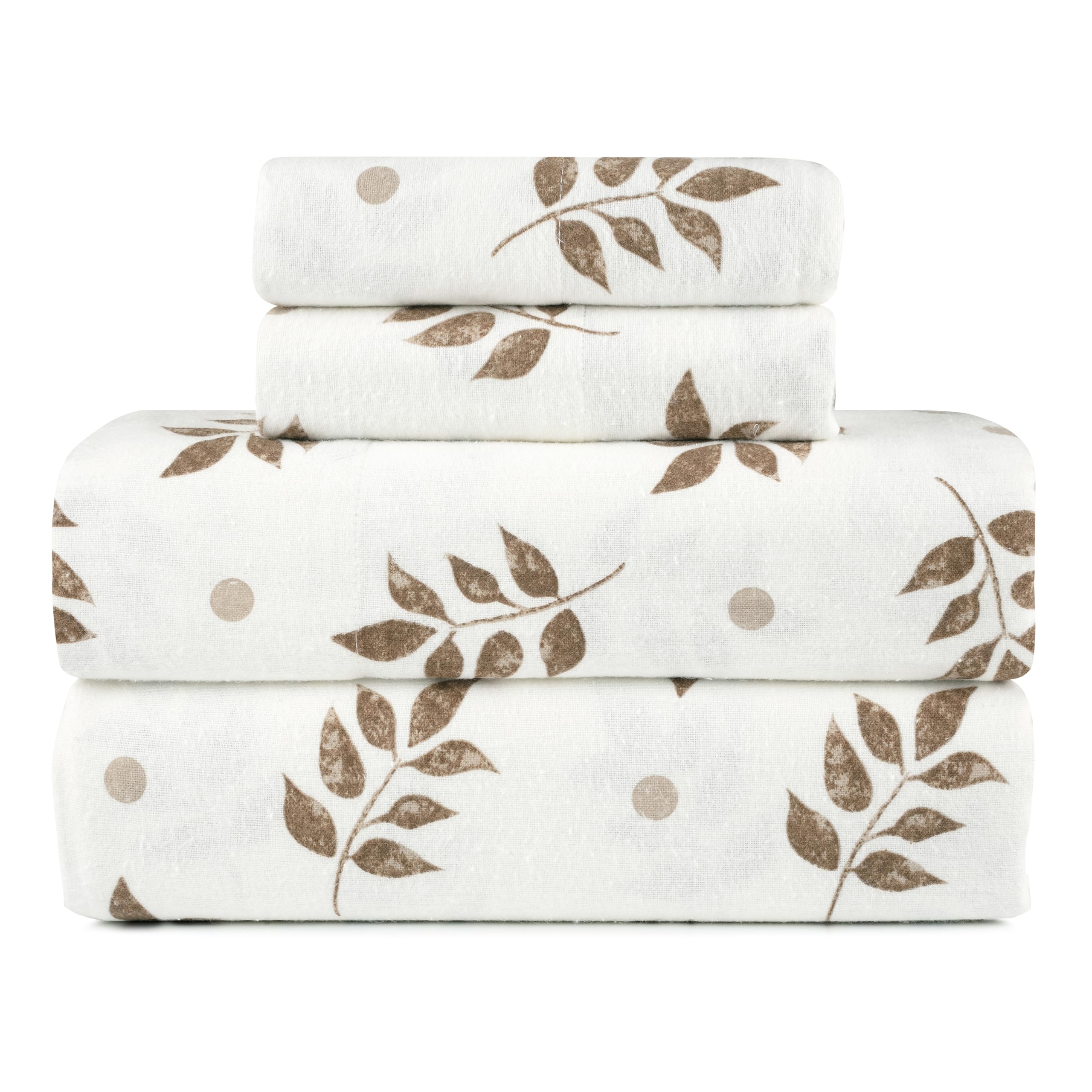 Lodge and Linen Flannel Sheets with Bear Print in Rust