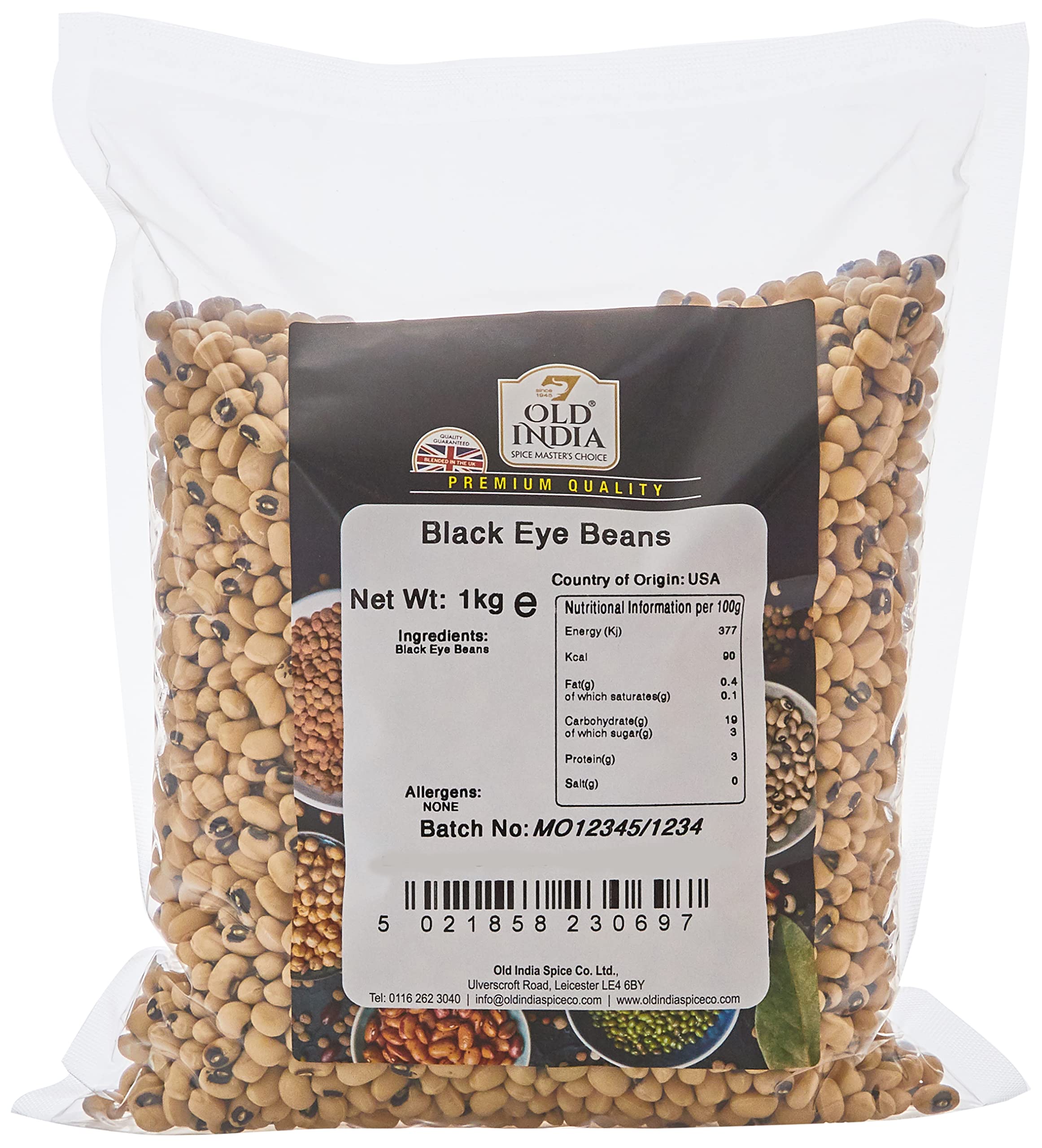 Old India Black Eye Beans 1kg