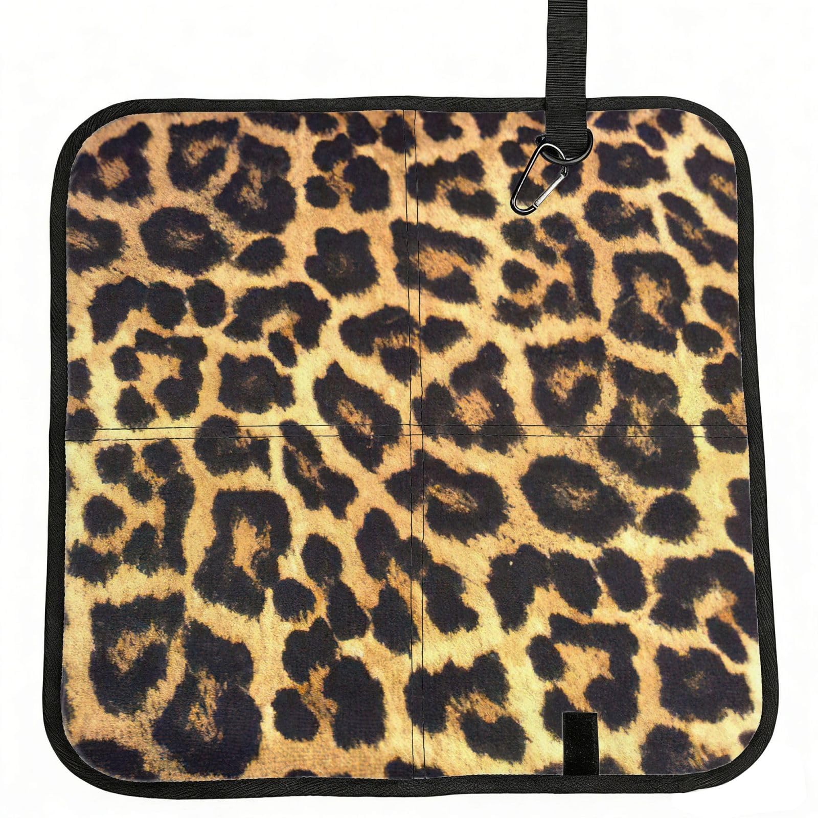 PPHGUT Leopard Print Print Foldable Seat Cushion Waterproof Portable Chair Pad Travel Outdoor Picnic Camping