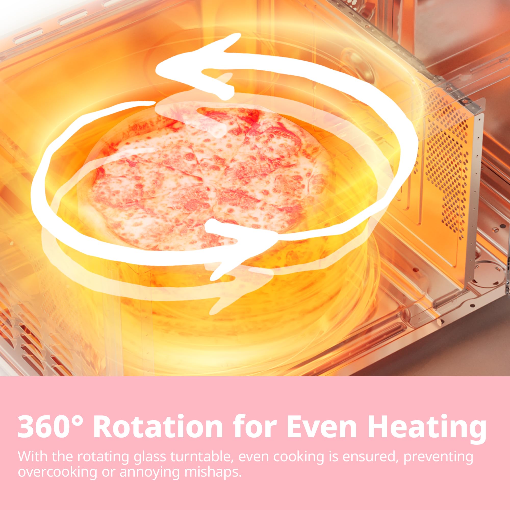 Comfee' - Mini forno a microonde da 700 W e 17 L bianco e salvia, design compatto, funzione InverTech e scongelamento rapido, 5 livelli di potenza di cottura con timer manuale di cottura