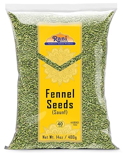 Miniatura 8 de Rani - Semillas de hinojo (Saunf Sabut) - Especias enteras de 3.5 onzas (3.53oz)  Todo natural  Apto para gluten  Sin OMG  Veganas  Origen indio