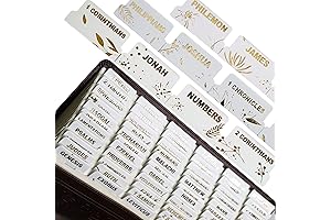 Gold Leather Floral Bible Tabs