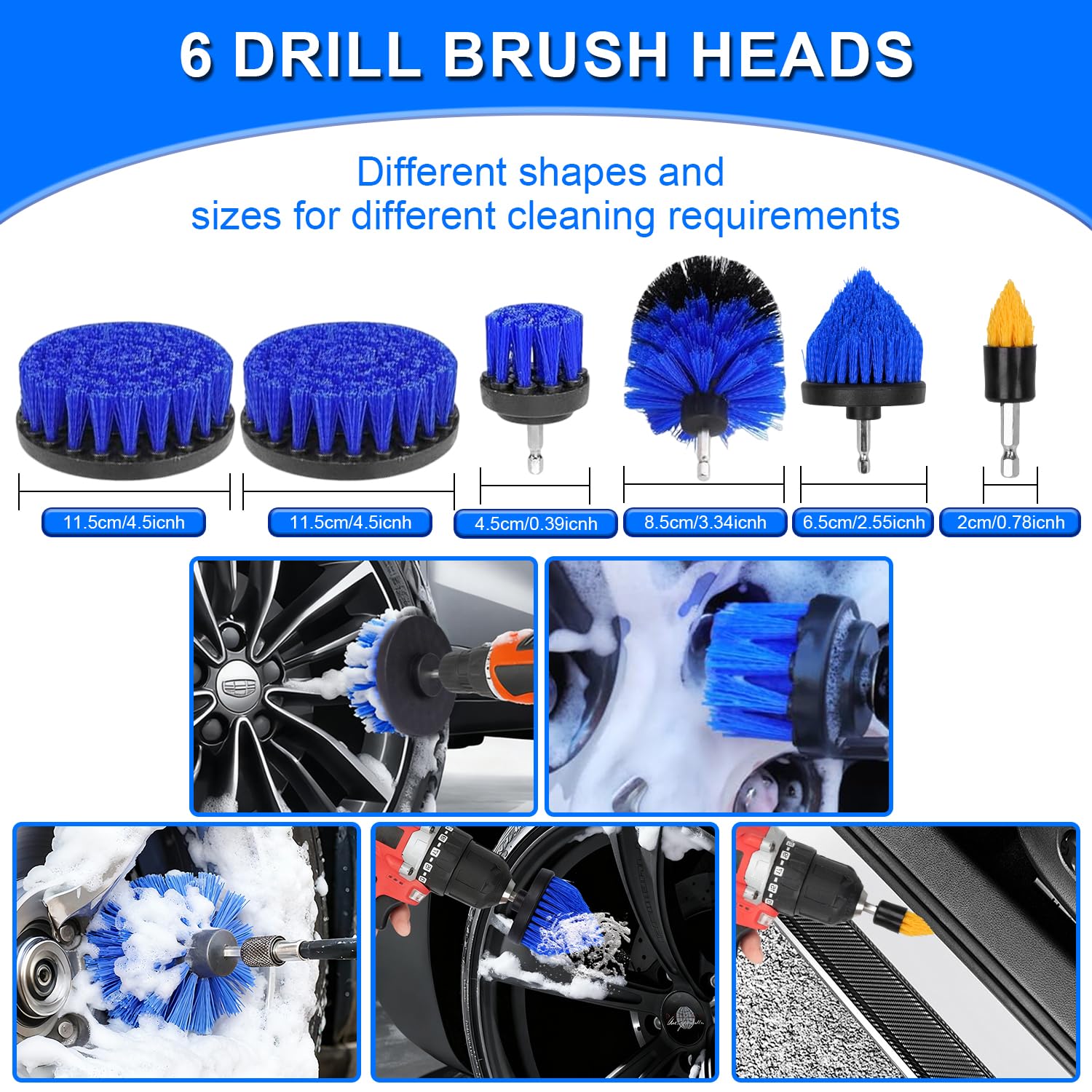 36 Pièces Kit Nettoyage Voiture,Kit de Brosse Nettoyage Voiture pour l'intérieur et l'extérieur, Car details Brush car Wast set, kit de Nettoyage de voiture pour Fentes de Ventilation,Roues,Surfaces