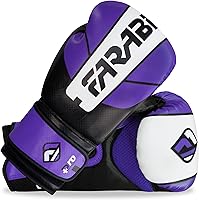 Vista 4 de Farabi Guantes de boxeo Pro Fighter Sparring Gym Bag Punching Focus Pad Mitts