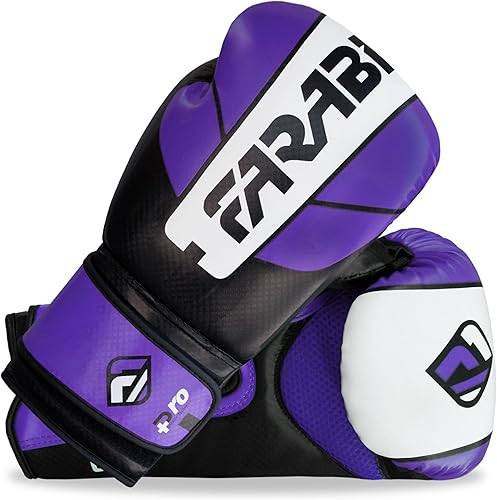 Miniatura 4 de Farabi Guantes de boxeo Pro Fighter Sparring Gym Bag Punching Focus Pad Mitts