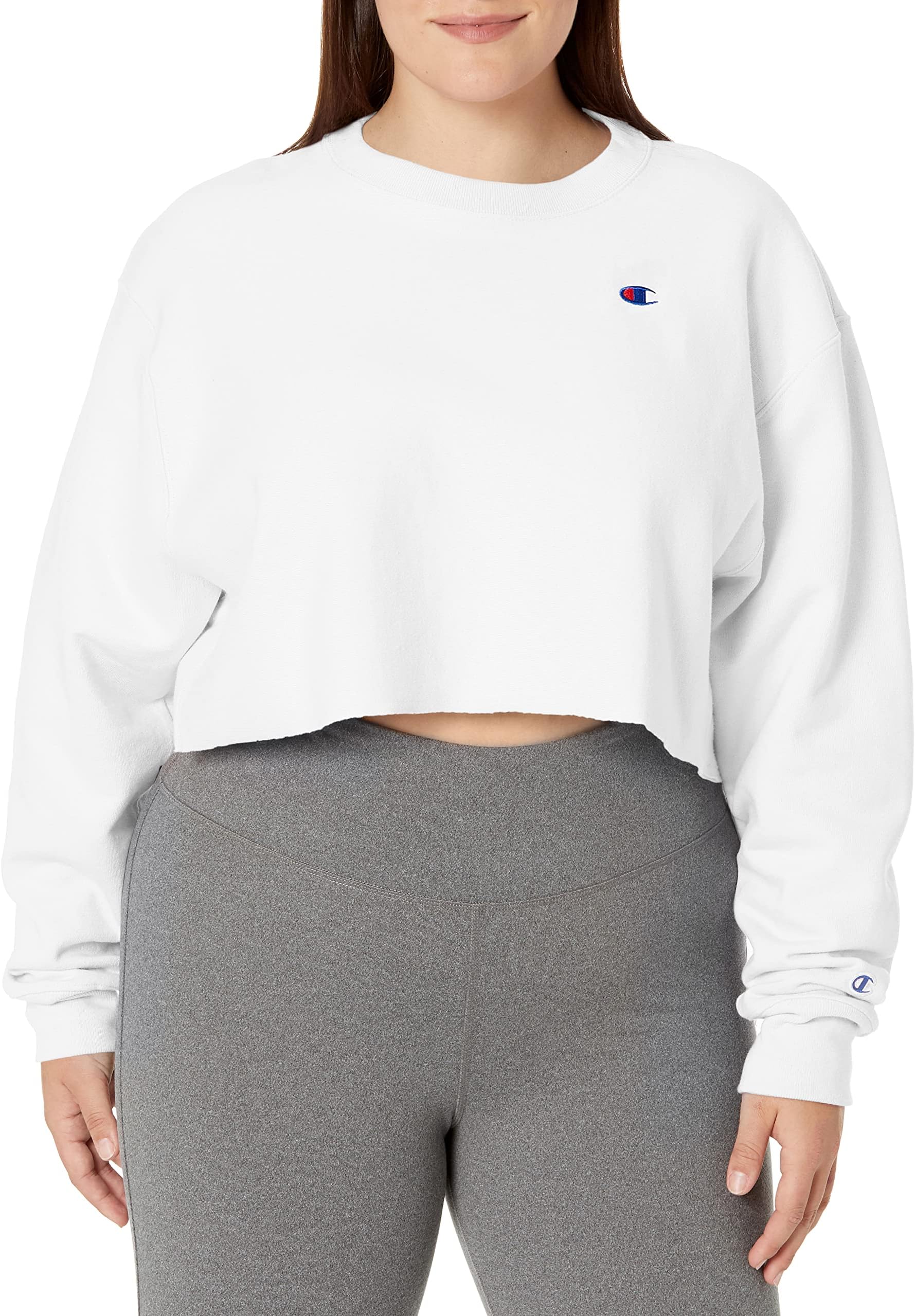 Women's Reverse Weave Crewneck Sweatshirt, Pullover Sweatshirt for Women