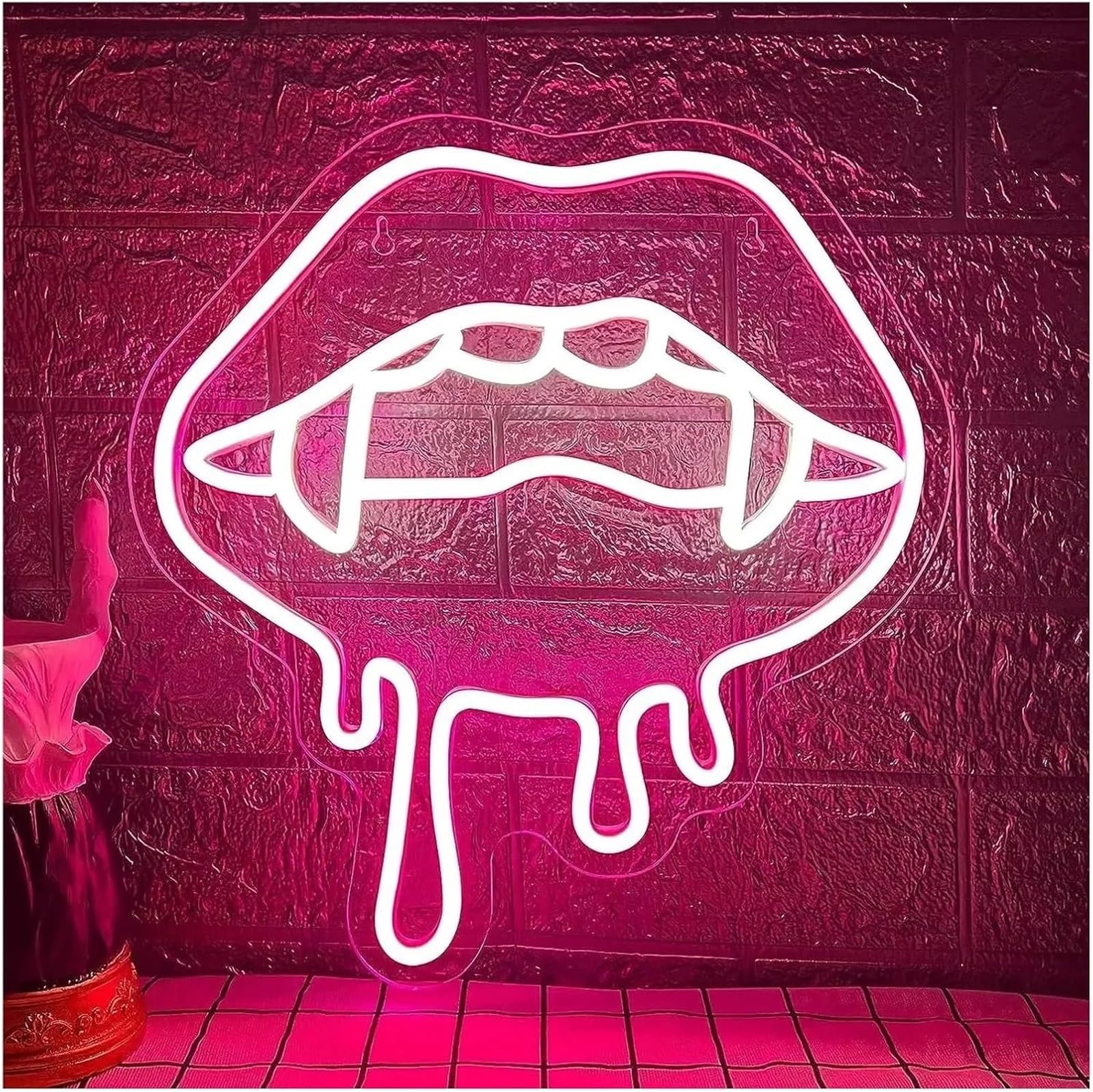 Per insegna al neon Vampire Lips, pannello acrilico dimmerabile alimentato