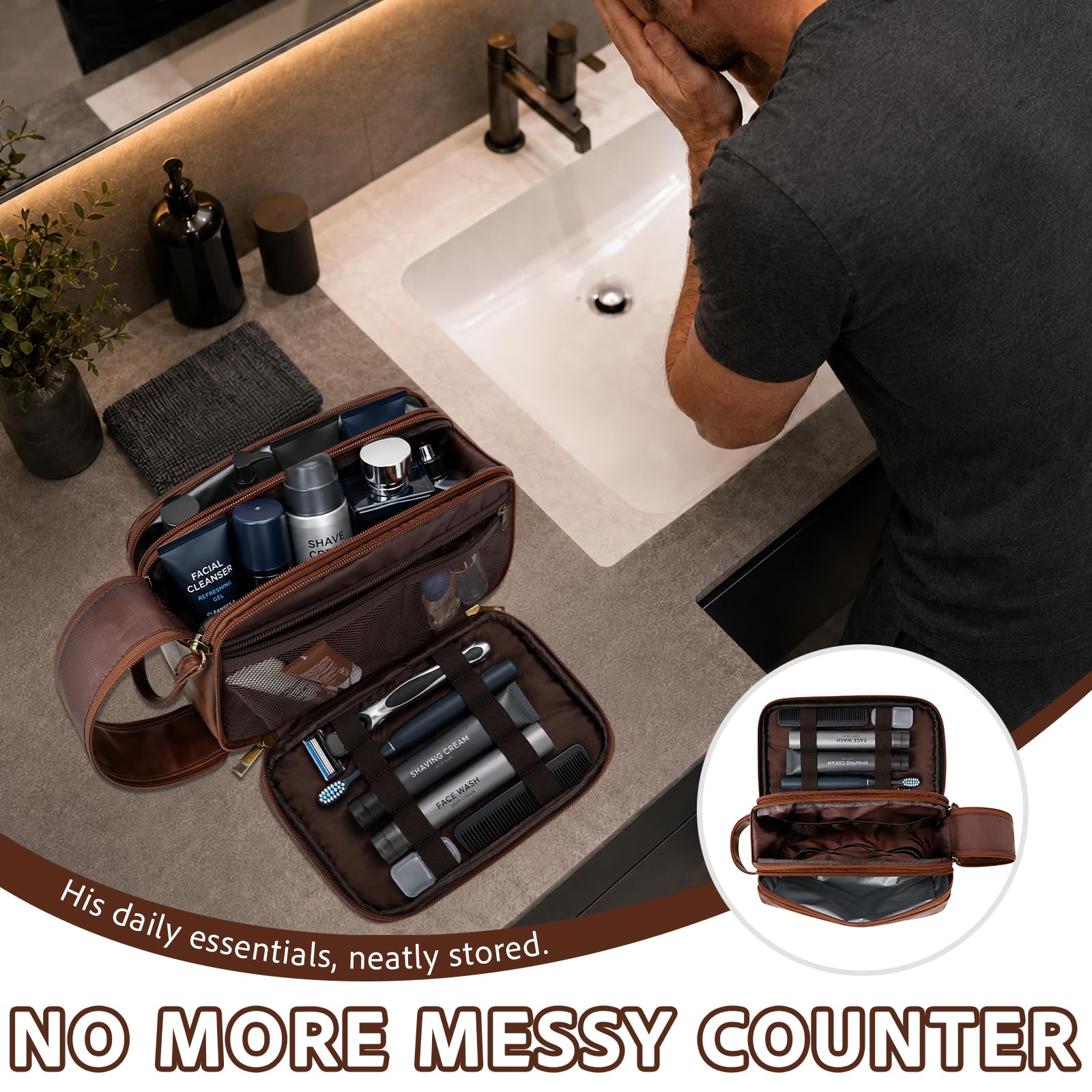 Neceser personalizado para hombre, regalo personalizado con
