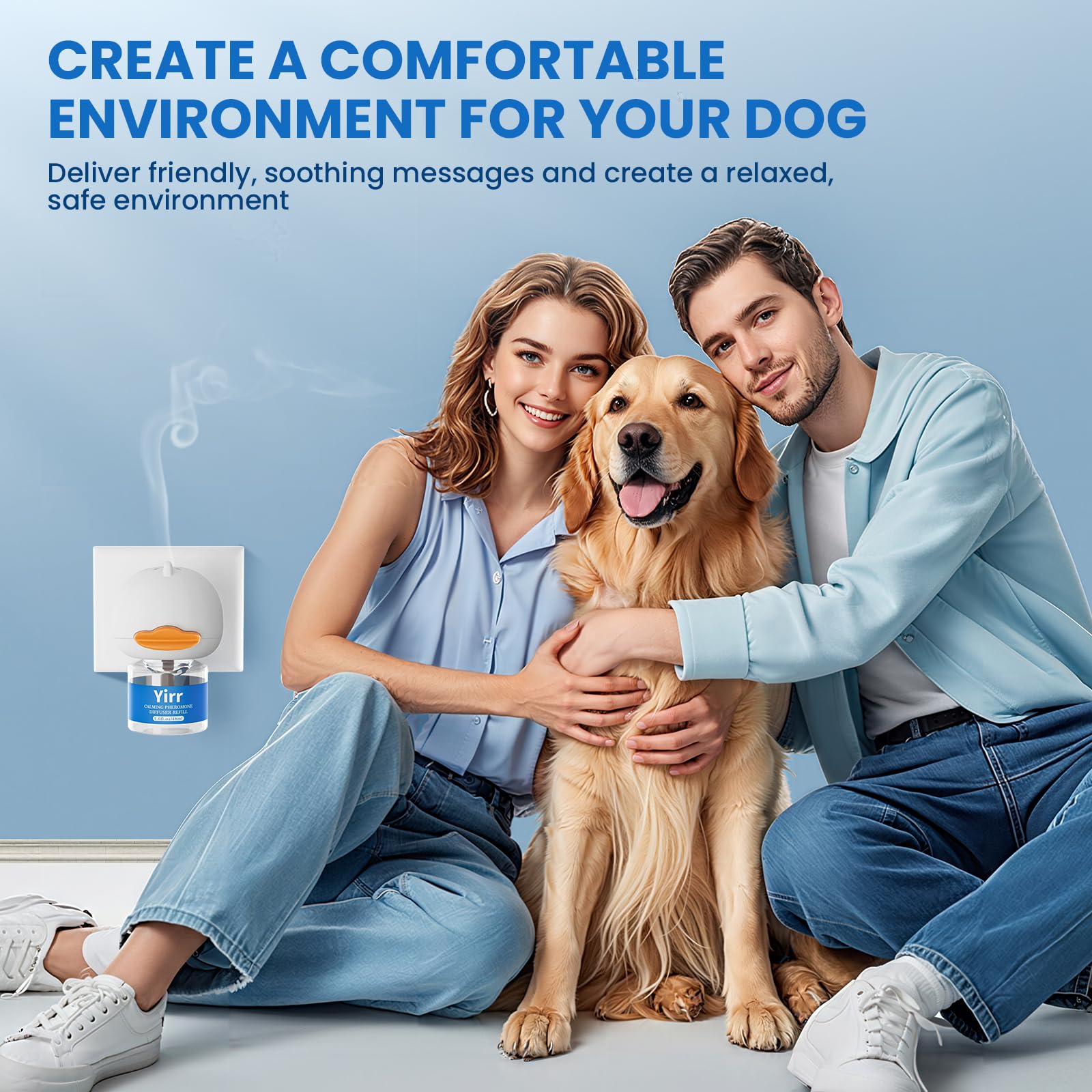 Difusor calmante para perros, 6 en 1, feromonas para perros, feromonas relajantes, alivio del estrés, ansiedad, reduce la agresión, ladridos, ayuda a entrenar al perro a orinar, 3 difusores, 3