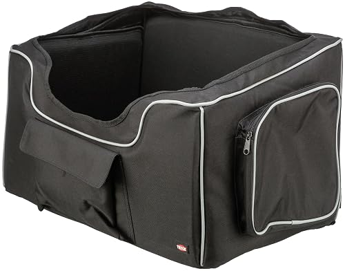 TRIXIE Silla de Coche para Perros - Plegable - Teddy Plush - hasta 10 kg