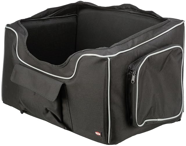 TRIXIE Silla de Coche para Perros - Plegable - Teddy Plush - hasta 10 kg