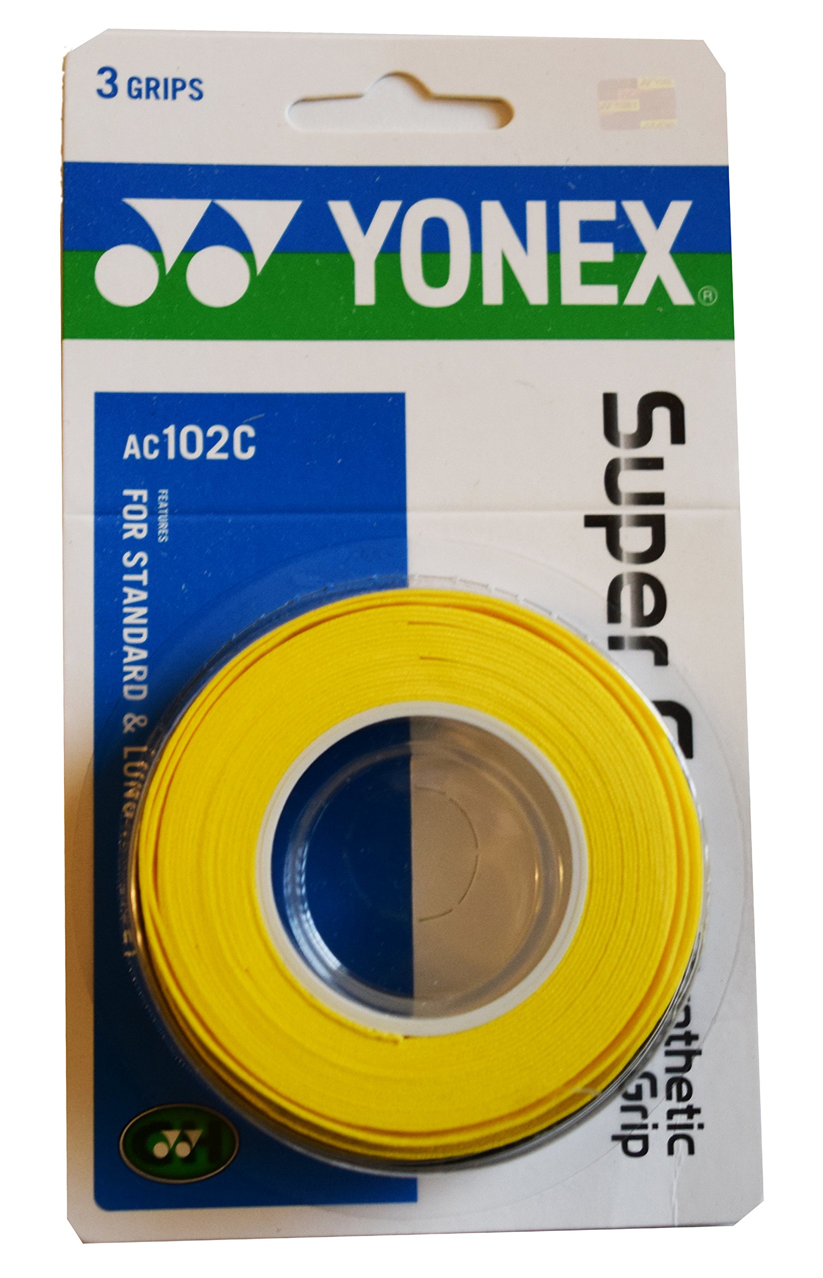 Yonex Super GRAP AC102C Badminton/Tennis Synthetic Over Grip 3 Grips