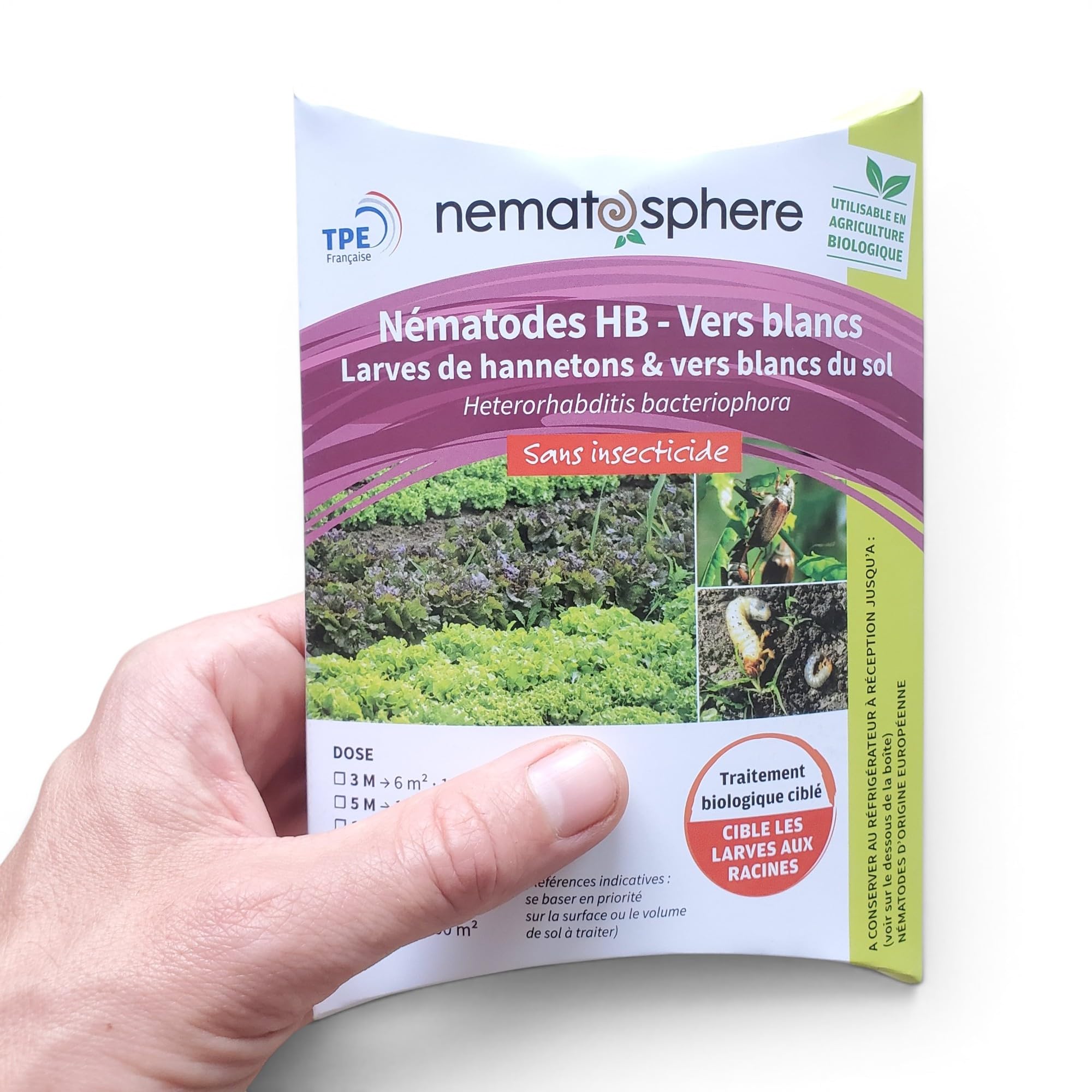 Nématodes HB Anti Vers Blancs (250 Millions pour 500 m²)