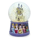 Silver Buffalo Disney Princess Light Up Snow Globe│Cinderella, Aurora, Belle, Ariel, and Jasmine│5.5 Inches Tall, 100mm (Stardard)