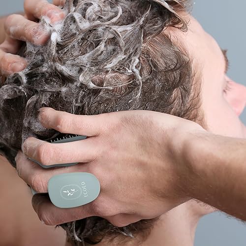 Miniatura 6 de ecoed Cepillo de champú masajeador de cuero cabelludo, limpiador de cuero cabelludo para eliminación de caspa, cepillo de cabello para cuidado del