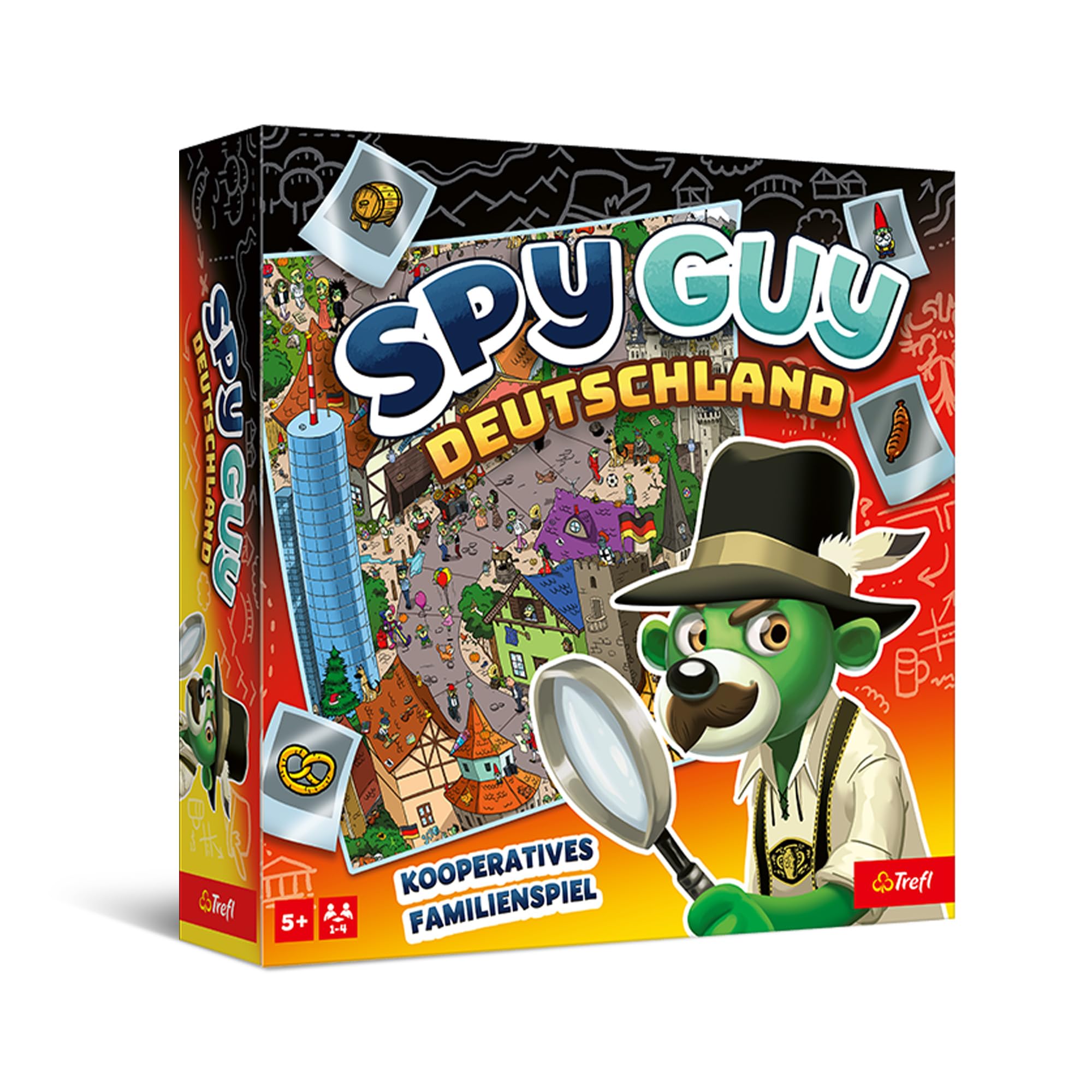 Trefl Spy Guy Junior Animals – Kooperatives Detektivspiel Für Kinder Ab 3 Jahre, Mit Tier-Atlas & Großem Spielbrett